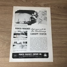 SAIR50 MAGAZINE ADVERT 11X8 PIONEER PARACHUTE CANOPY TESTER picture
