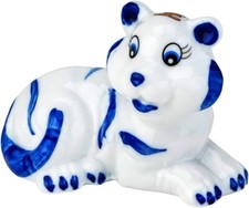 Victoria Bella TA003 2.75x1.5x2.25-inch Blue Tiger Figurine, Symbolic Gift picture