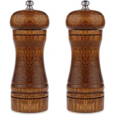 2pcs Wooden Pepper Grinder | Wooden Salt Mill Pepper Shaker Vintage Style picture