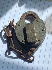 Antique J H W CLIMAX Heart Shaped BRASS PADLOCK No KEY  VINTAGE LOCK Decor picture