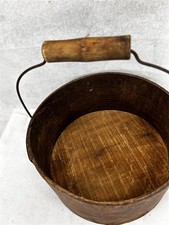 antique pantry box with handle 9 x 4.75 high bent wood natural original 1800s picture