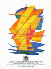 Alain Aslan Abstract Art Aerospatiale French Aerospace Ad 1978 Vtg Mag Print Ad picture