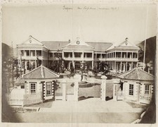 VINTAGE PHOTO JAPAN c.1880's NEW FRENCH LEGATION YOKOHAMA picture