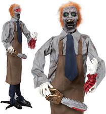 Outvita Halloween Decorations 5.7ft Standing Man, Voice Activated, Makes Chainsa picture