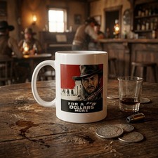 Spaghetti Western Mug For A Few Dollars More Clint Eastwood Fan Art Cup 11oz picture