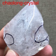 87g Natural 56mm Herkimer Diamond Enhydro healing Crystal Gem&moving water drop picture