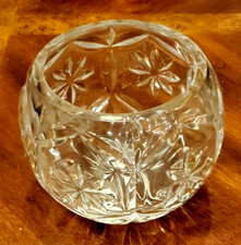 24% LEAD CRYSTAL BOWL/VASE~ FINE BOHEMIAN CRYSTAL~TELEFLORA GIFT- CZECH REPUBLIC picture