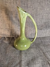 MCM Royal Haeger Slim Pitcher Art Pottery Green Retro Tall Vase 8.5