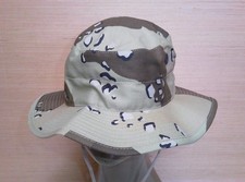 Gulf War Era Desert Chocolate Chip Camo Jungle Boonie Sun Hat Cap Size 7-1/4 picture