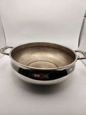 Vintage Silverplate Serving Bowl Ornate Handles Leonard Silver USA picture