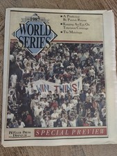 1987 Minnesota Twins World Series Pioneer Press Newspaper Special Preview Reusse picture