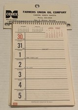 Vtg Farmers Union Oil Calendar Cenex Carson North Dakota Advertising Geo Massee picture