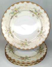 WWII Era 1940s Meito China Dalton Dinner Plate Set Of 4 Made In Japan Signed picture