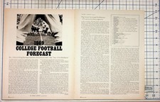 1969 College Football Forecast Magazine Page Ohio State Buckeyes Wishbone Era picture