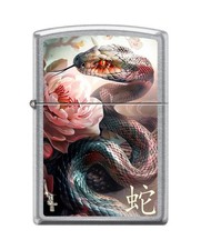 Zippo 1389, Mazzi  Snake Theme Lighter, Street Chrome Finish Lighter, NEW picture