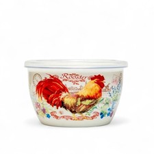 Metalac Golden Rooster Enamel Bowl with Lid picture