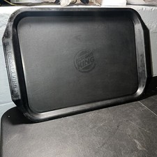 Burger King Black Plastic Serving Eating Tray Fast Food Memorabilia VTG picture