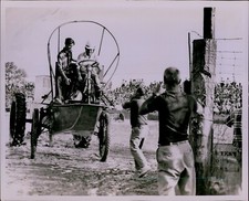 LG863 1969 Original Photo SWAMP BUGGY RACE Homemade Vehicle Big Crowd Cheering picture