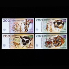 2026 New Warsaw Zoo, Poland 4pcs, 120 140 150 180 notes, Private Polymer picture