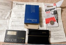 Vintage Casio Card Clock Casio CC-100 & Box Instructions & N. Battery Tested picture