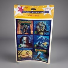 ⭐ 1995 Goosebumps Sticker Pack – Factory Sealed – 4 Sheets = 24  – Vintage Art ⭐ picture