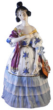 Antique 19thC Volkstedt German Porcelain Fancy Lady Figurine Figure  Germany picture