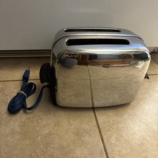 Vintage Toastmaster Automatic Toaster Model 1B14 Art Deco Bakelite Handles 1950s picture
