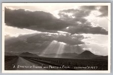 RPPC A Stretch of Highway near Portola CA California Postcard picture