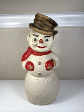 Rare Vintage Snowman Kentucky Tavern Bottle Cover Pressed Pulp Paper Mold 12