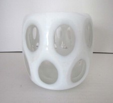 Handmade Coin Dot 3 1/2-Inch-Tall Glass Vase Vintage picture