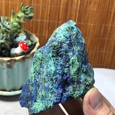 219g Natural Azurite/Malachite gemstone Rough original Crystal Specimen A6538 picture