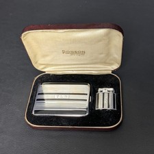 Vintage Ronson De-light Cigarette Lighter Case Art Deco 1930s Original Box picture
