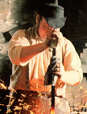 Vintage Postcard Blacksmith Working Anvil Old Sturbridge Village Massachusetts picture