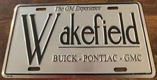 Wakefield Buick Pontiac GMC Dealership Booster License Plate Spartanburg SC picture