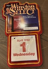 Vtg 1992 Winston Select Cigarette Day Calendar Sign Mirro Products High Point NC picture