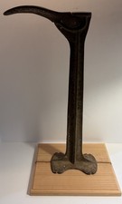 Vintage Cast Iron Big Boy Warranted Cobbler Shoe Last Stand 202 Antique Decor picture