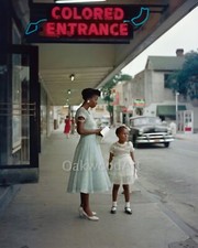1956 Department Store Segregation, Black Mother Daughter, Vintage Photo Reprint picture