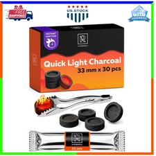 30 Pcs Quick Light Charcoal Discs 33mm for Incense and Hookah Coals picture