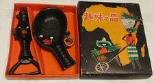 Japanese Vintage Ashtray Showa Retro Cast Iron Black Americana Japan picture