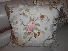 SCALAMANDRE fabric pillow covers APRILE in MAGNOLIA woven floral new PAIR picture