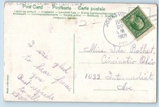 1909 Red Rose Flower Art Jonesville Indiana IN DPO (1852-2008) Antique Postcard picture