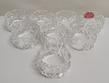 VINTAGE Princess House Lead Crystal Napkin Rings - Set of 8, NO Chips or Cracks picture