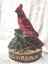 1972 EZRA BROOKS Virginia Cardinal Liquor Bottle #185 Heritage China EMPTY  picture
