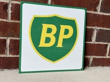 BP oil  gasoline racing vintage advertising sign  picture