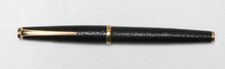Platinum Sheaff Fountain Pen 18K Gold Nib Vintage Leather Barrel Pre-owned picture
