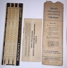 Allied’s Parallel Resistance Series Capacitance Calculator Instructions Sleeve picture