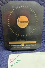 ORIGINAL Vintage STUDEBAKER PACKARD 15 Year of Service Award Plaque C BROWN picture