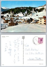 Caviola Dolomites Italy Vintage Postcard Winter Scene Ski Panorama 1974 Posted picture