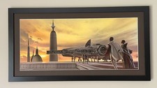 1980 Ralph McQuarrie Star Wars Empire Strikes Back 11x22 Framed Matted Art Print picture