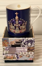 NEW Halcyon Days King Henry VIII Crown Mug Royal Palaces Bone China Original Box picture